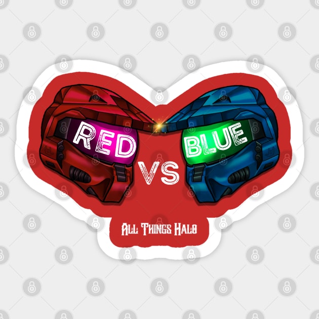 Halo: Red Vs Blue Sticker by All Things Halo